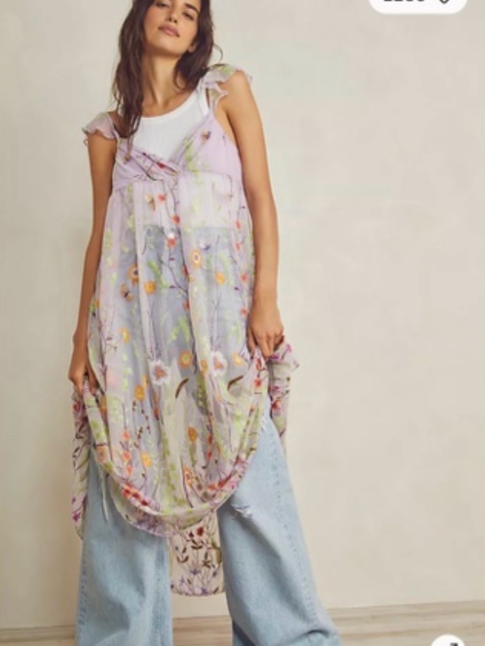 Free People Daphne Embroidered Slip - Picture 2 of 3